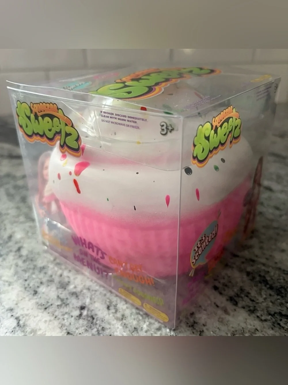 Pink Cupcake Squishy Toy 🧁 Squeezee Sensory toy NEW Sealed Scented!